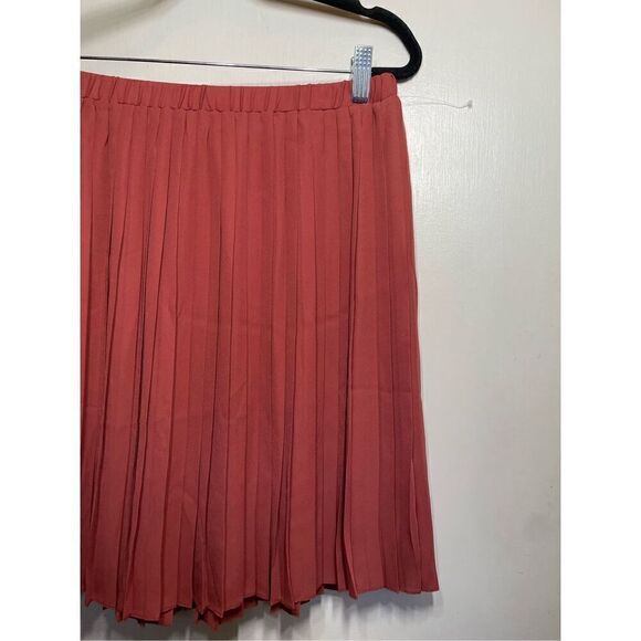 Max Studio Pleated Elastic Waist Mini Skirt Pink Mauve Size Small NEW - Picture 6 of 11